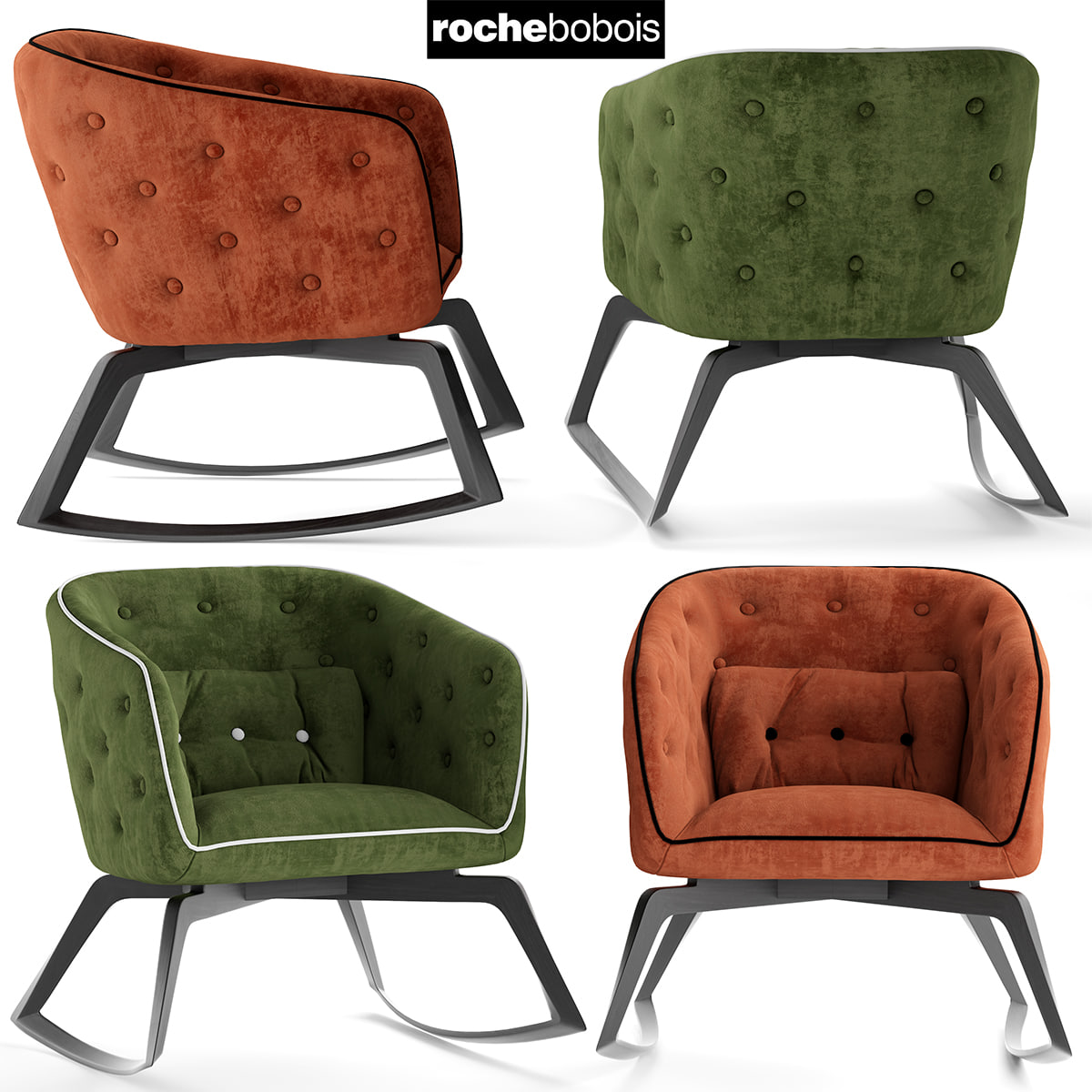 QUADRILLE Rocking armchair 3D Model