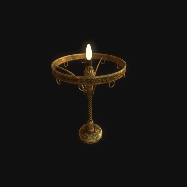 Old lamp pbr 3D Model
