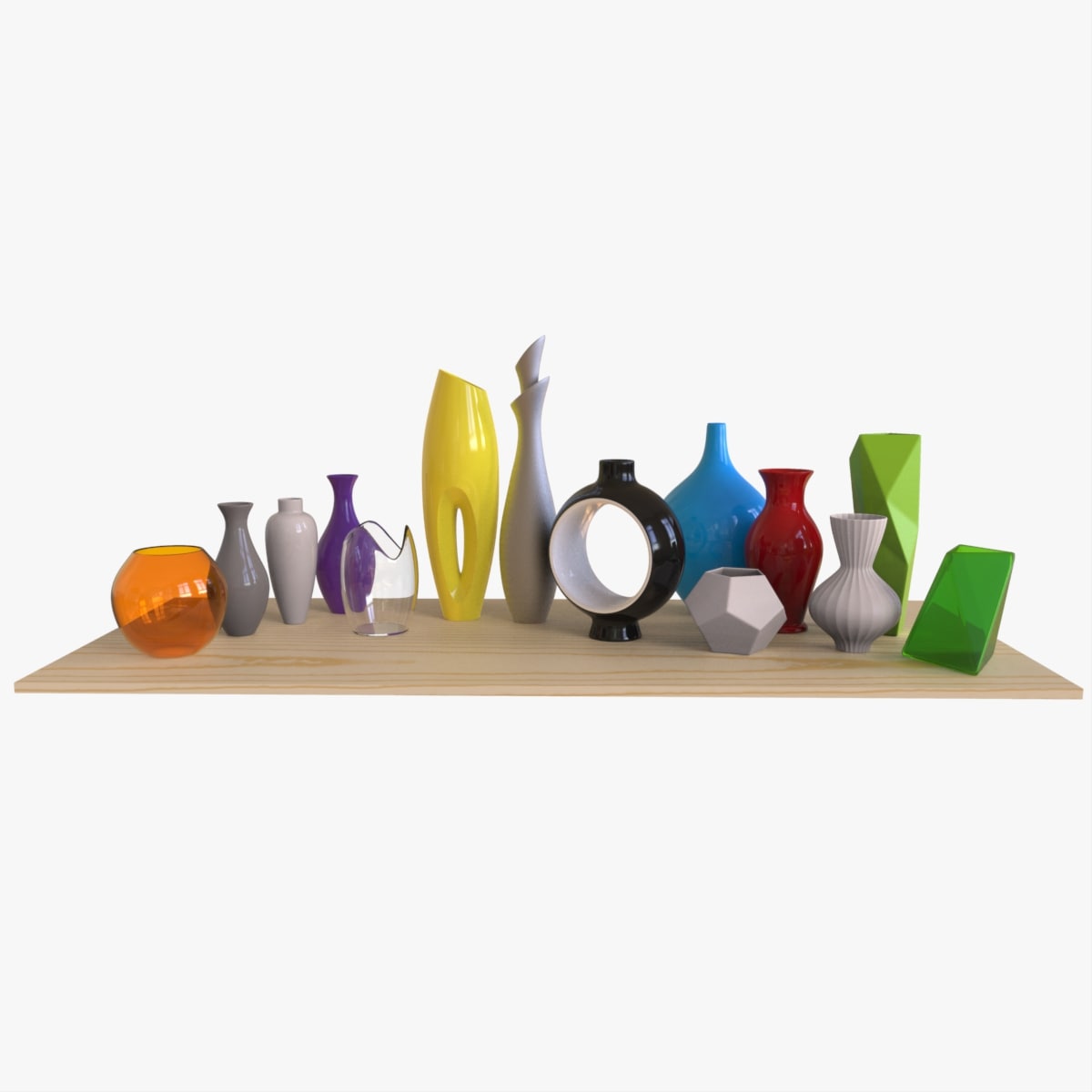 Decorative Vase Set 3D Model