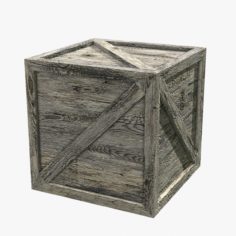 Wood Crate PBR 3D Model