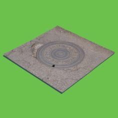 Phoenix Manhole Cover 3D Model