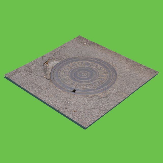 Phoenix Manhole Cover 3D Model