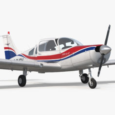 Piper PA28-161 Cherokee Rigged 3D Model