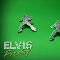 EARRINGS / PIN ELVIS PRELEY 3D Print Model