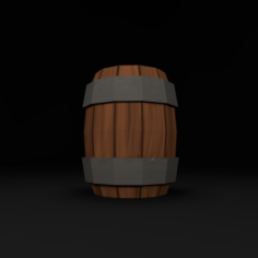 Barrel low poly 3D Model