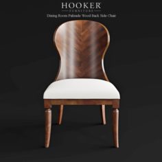 Hooker Furniture Palisade Wood Back Side Chair 3D Model