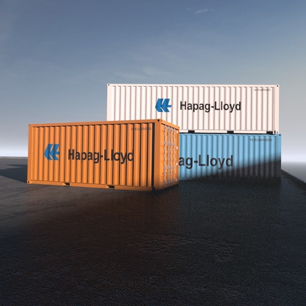 3D containers model 3D Model