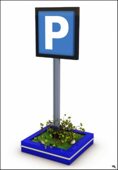 Parking Sign model Free 3D Model