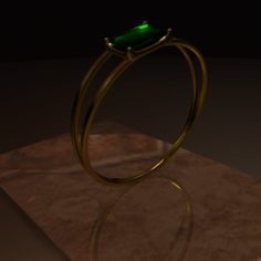 Emerald Ring 3D model 3D Model