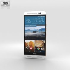 HTC One M9 Silver Gold 3D Model