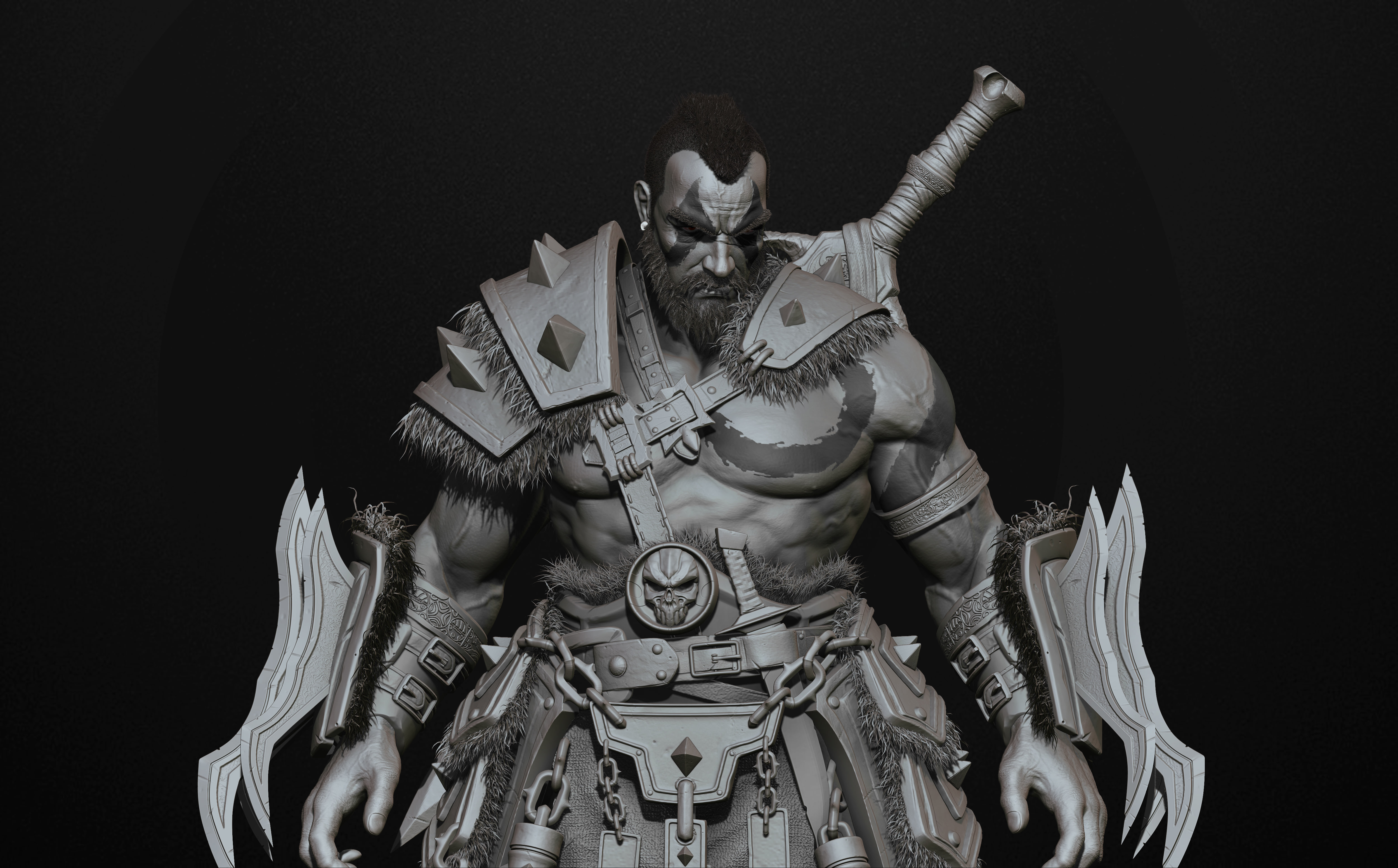 barbarian highpoly sculpt zbrush 3D Model