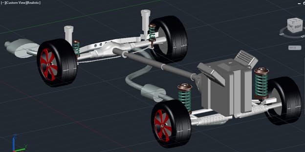 Car Chassis 3D Model