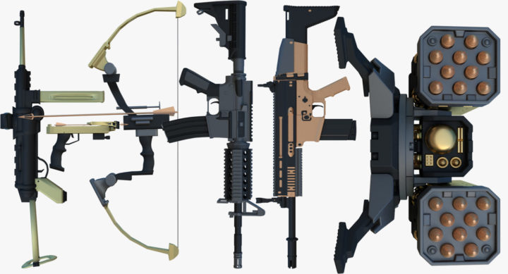 Gun Pack 4 + BONUS Pack 3D Model