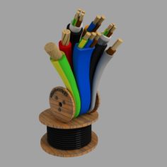 Cables Scene 3D 3D Model