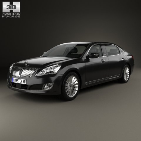 Hyundai Equus Centennial limousine with HQ interior 2014 3D Model