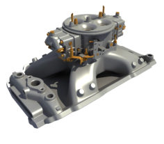 Holley Carburetor Intake Manifold 3D Model
