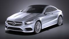 Mercedes-Benz S-Class Coupe 2017 VRAY 3D Model