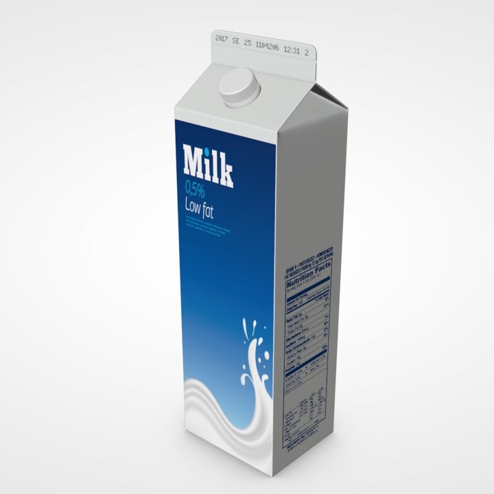 Milk Box Mockup 3D model 3D Model