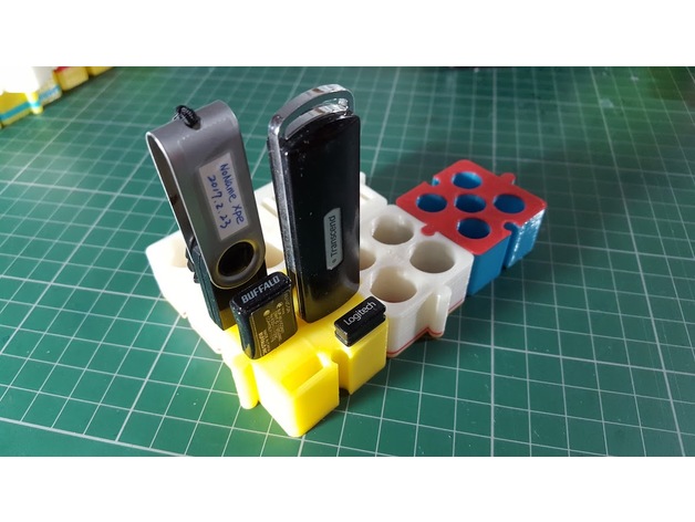 USB holder with latch 3D Print Model