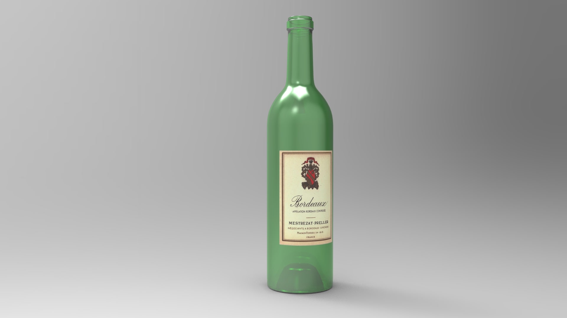 Wine Bottle 3D Model