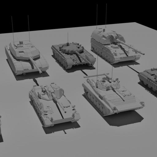Armored Vehicles 8-Pack 						 Free 3D Model