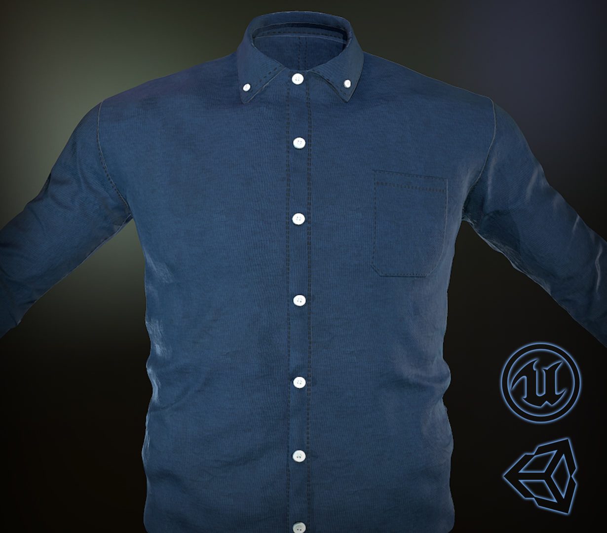 Blue Shirt 3D Model