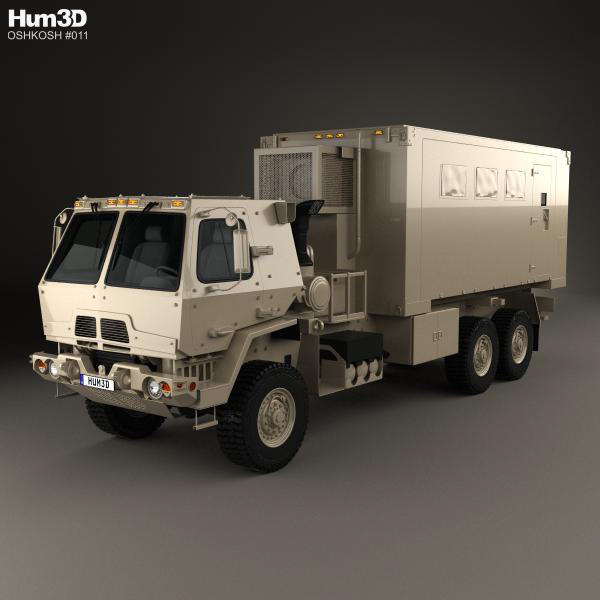 Oshkosh FMTV M1087 A1P2 Expansible Van Truck 2016 3D Model