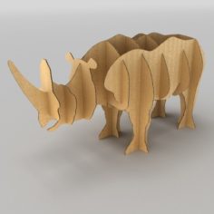 Rhino Cardboard VR – AR – low-poly 3D Model