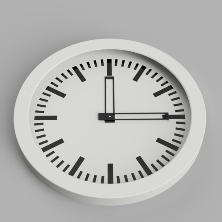 Wall Clock 3D model Free 3D Model