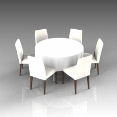 Banquet Tables 3D Model