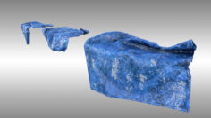 Blue tarp set 2 – PBR low poly. 3D Model
