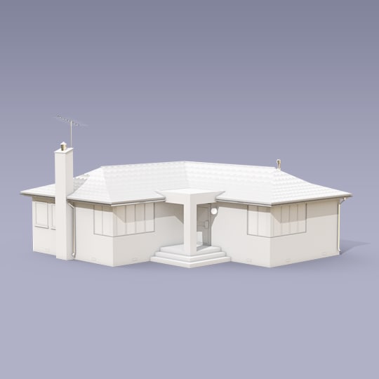 Low Poly Residential Building 3D Model