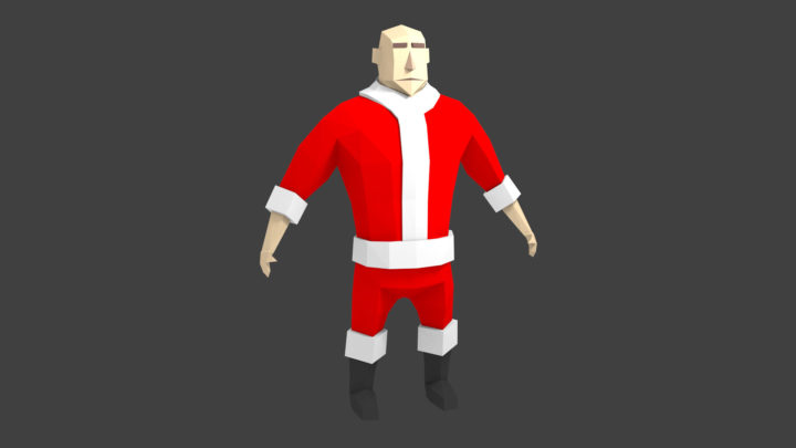 Low-Poly Santa 3D Model