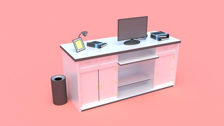 Study Table 3D Model