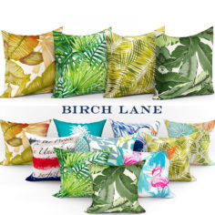 Collection of decorative pillows Birch Line 3 3D Model