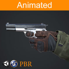 FPS Hands and a Gun 3D Model