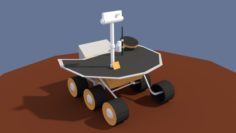 Low Poly Cartoony Planet Rover 2 3D Model