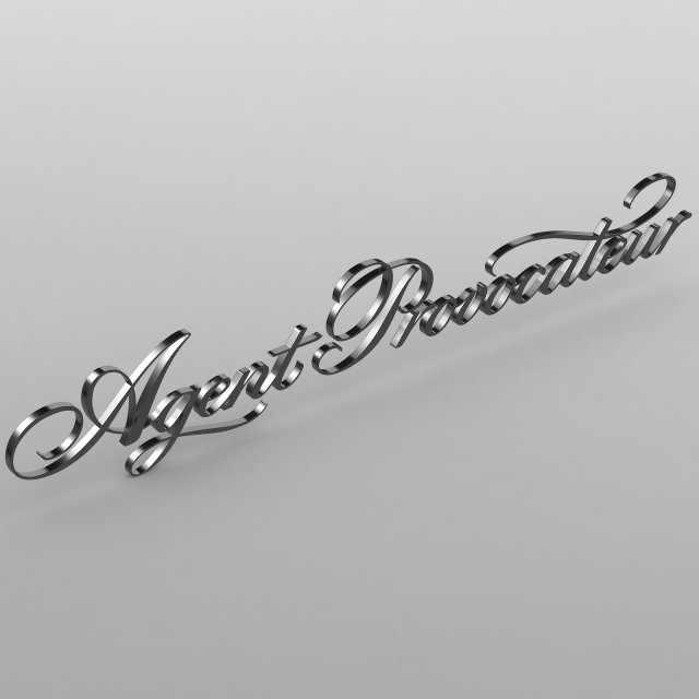 Agent provocateur logo 3D Model