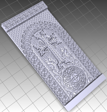 Khachqar Cross Stone 3D Model