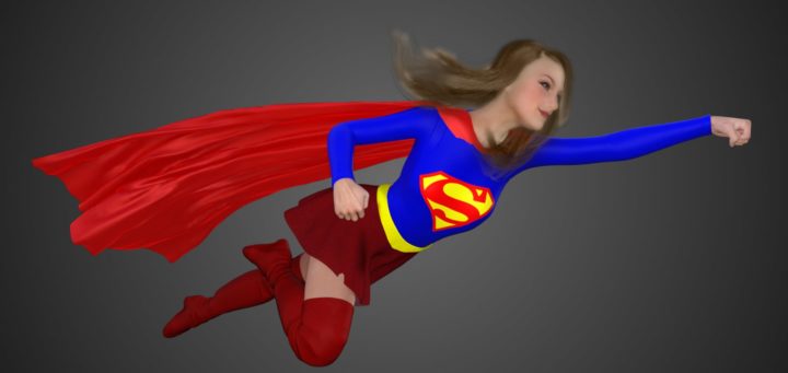 Supergirl 3D 3D Model