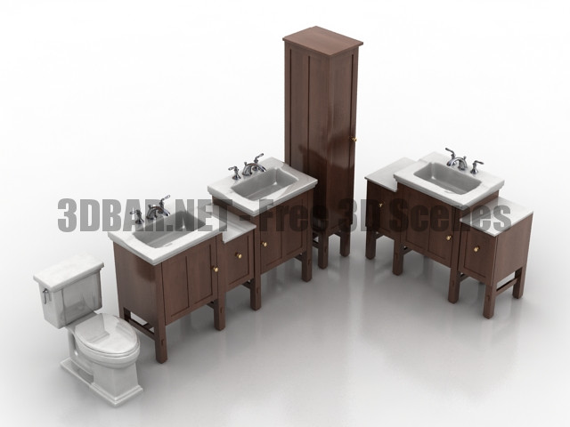 Kohler Tresham Vanities Toilet 3D Collection