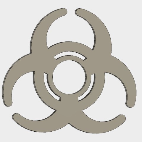 Biohazard sign Hand Spinner 3D Print Model