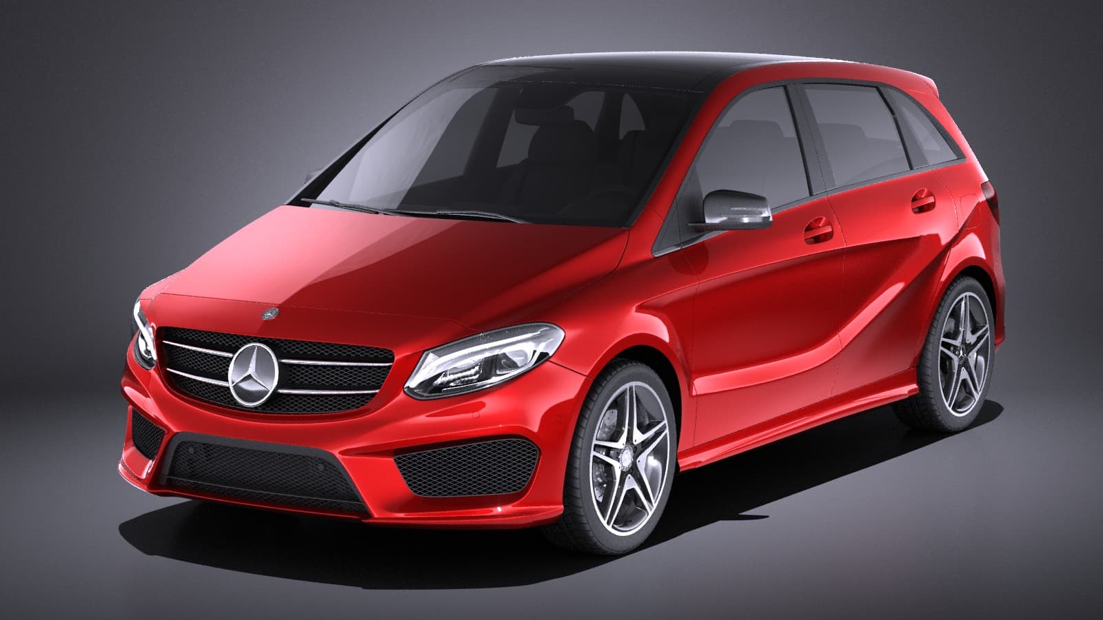 3D Mercedes-Benz B-Class AMG 2016 VRAY model 3D Model