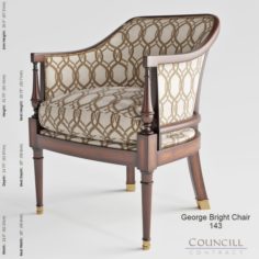 Kindel Furniture Company George Bright Chair 3D Model