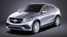 3D Mercedes-Benz GLE63 AMG Coupe 2017 VRAY model 3D Model