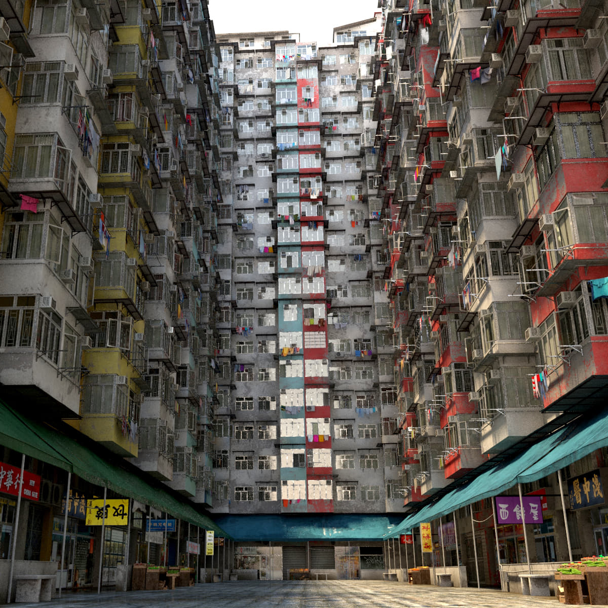 Old Residential Building model 3D Model