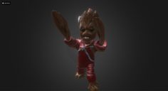 BABY GROOT W RAVAGER CLOTHES for 3DPRINTING 3D Model