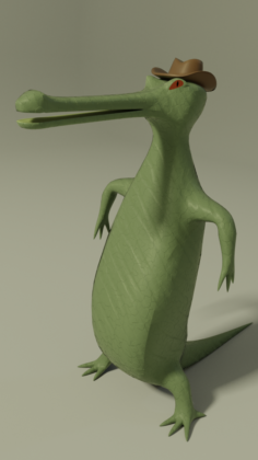 Bold gavial 3D Model
