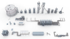 Refinery Unit 3D Model