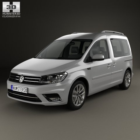 Volkswagen Caddy Highline 2015 3D Model